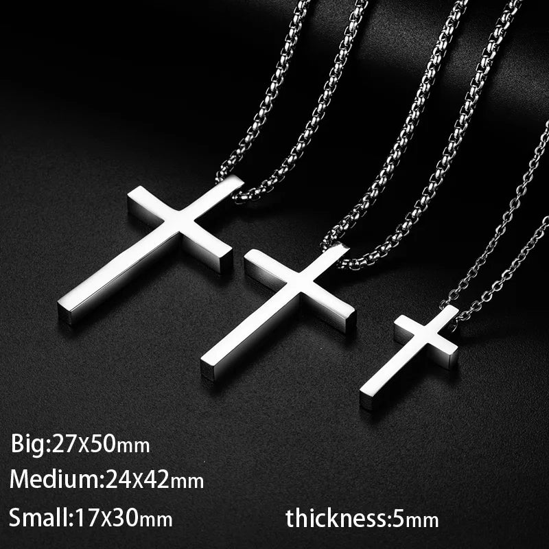 New Stainless Steel Cross Necklace