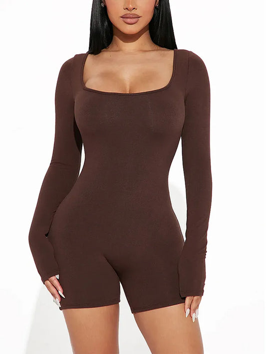 Long Sleeve Bodycon Jumpsuit