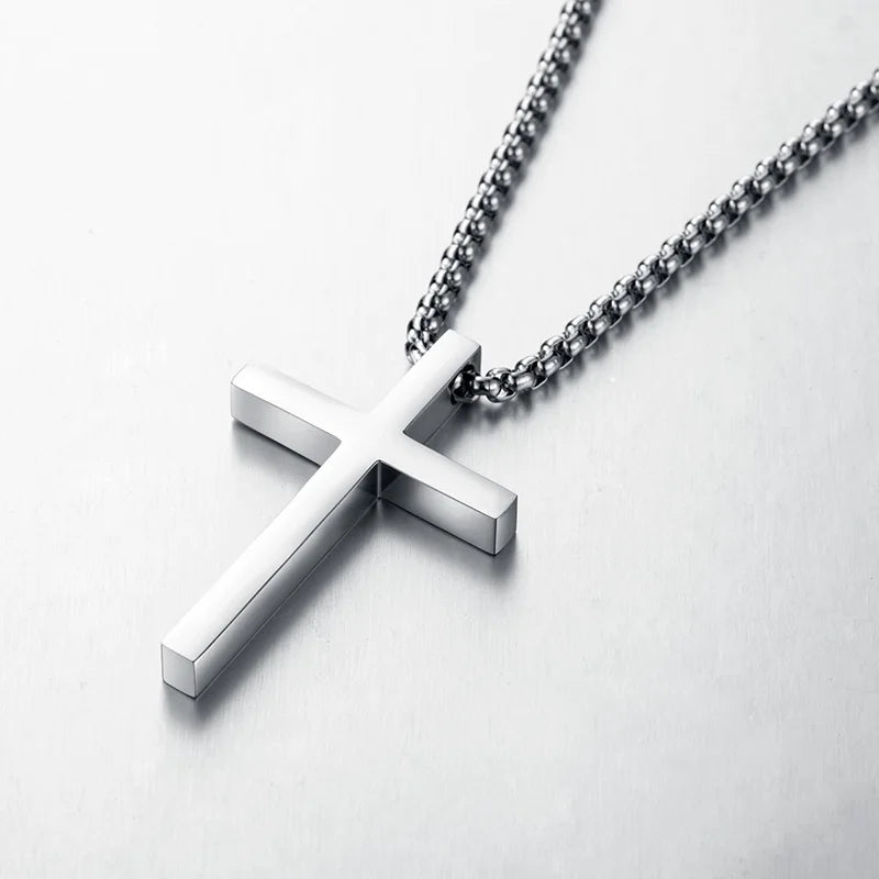 New Stainless Steel Cross Necklace